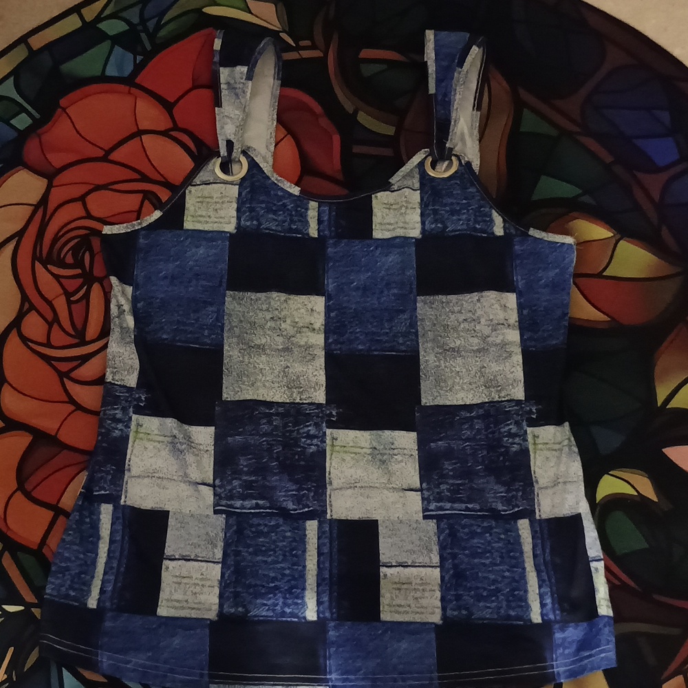 Blue quilted shirt